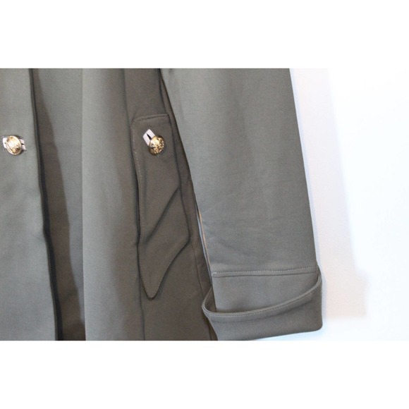 Joseph Ribkoff Military Style Jacket Knit Flare Coat Green Women's 14 H14740 - Picture 5 of 11